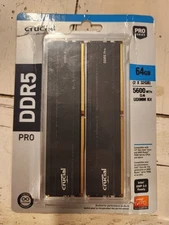 Crucial Pro 64GB DDR5 RAM Kit (2x32GB) 5600MHz Desktop Memory UDIMM 288-pin CL46