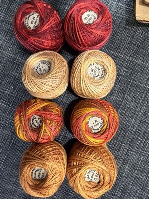 Valdani Perle Cotton Thread Lot 8 Fall Primitive Colors Colorfast New