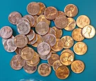 1957-D Lincoln Wheat Roll BRILLIANT RED UNCIRCULATED See Pics Nice Roll 50 Lot *