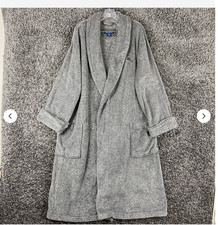 Tommy Bahama Robe Mens S/M Polyester Plush Fleece Shawl Collar Loungewear Cozy