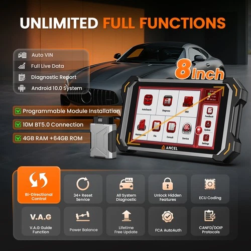 Herramienta de diagnóstico escáner OBD2 bidireccional automotriz ANCEL DS600 BT - Imagen 3 de 13