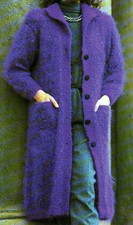 641 LADYS KNITTING PATTERN MOHAIR COAT JACKET EASY KNIT 30-40", 76-102cm