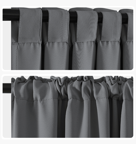2X Blockout Curtains Blackout Window Curtains Draperies Pair Rod Pocket Bedroom - Picture 11 of 36