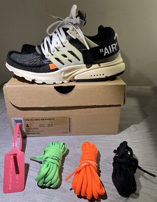 Size 4 Nike Air Presto The 10 Ten Off-White Low AA3830 001 Virgil Abloh 2017 NEW