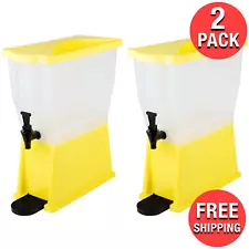 (2-Pack) Commercial 3 Gallon Iced Tea Punch Juice Lemonade Beverage Dispenser