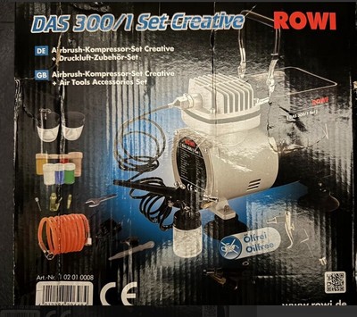 Airbrush Komplettset Rowi DAS 300/1 Set Creative Kompressor * NEU*