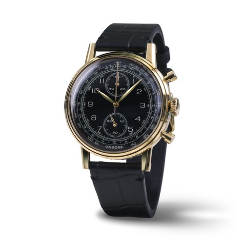Undone Urban Crono Ibrido Quarzo Meccanico Acciaio Oro Nero Pelle Orologio  Uomo | eBay