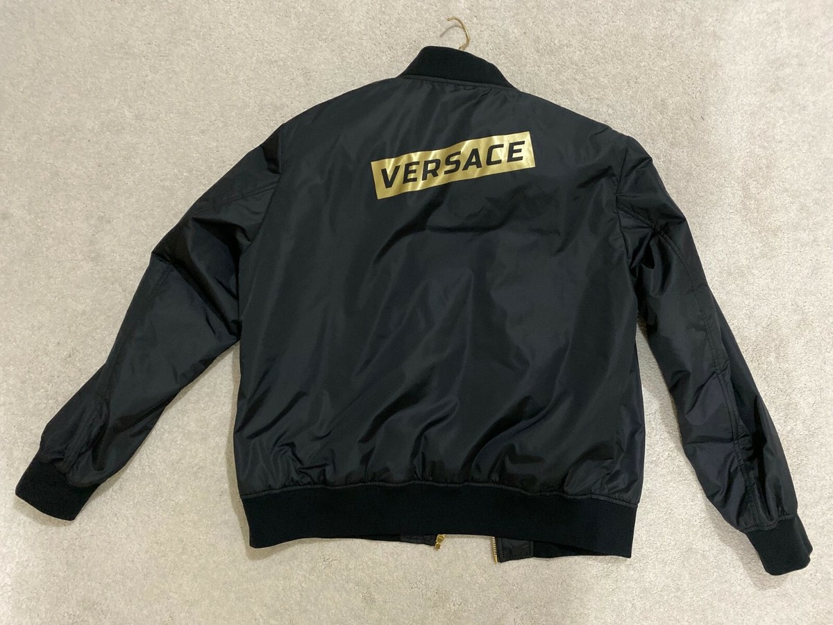 VERSACE PADDED BOMBER JACKET BLACK ALL SIZES S M L XL NEW RRP £940