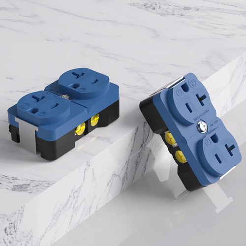 Monosaudio 20A Pure Copper Socket US Receptacles Wall Duplex Distributor Outlets - Picture 4 of 34