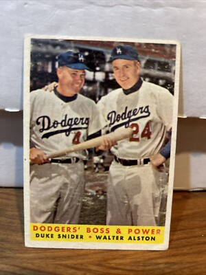 1958 Topps #314 Duke Snider and Walter Alston Dodgers