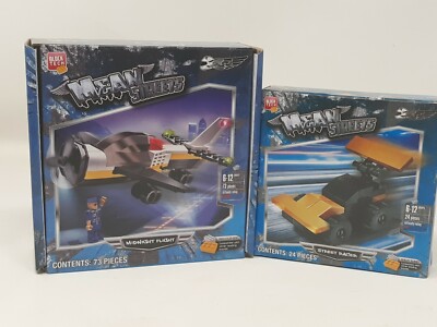 Block Tech Mean Streets Midnight Flight & Street Racer Building Sets. New
