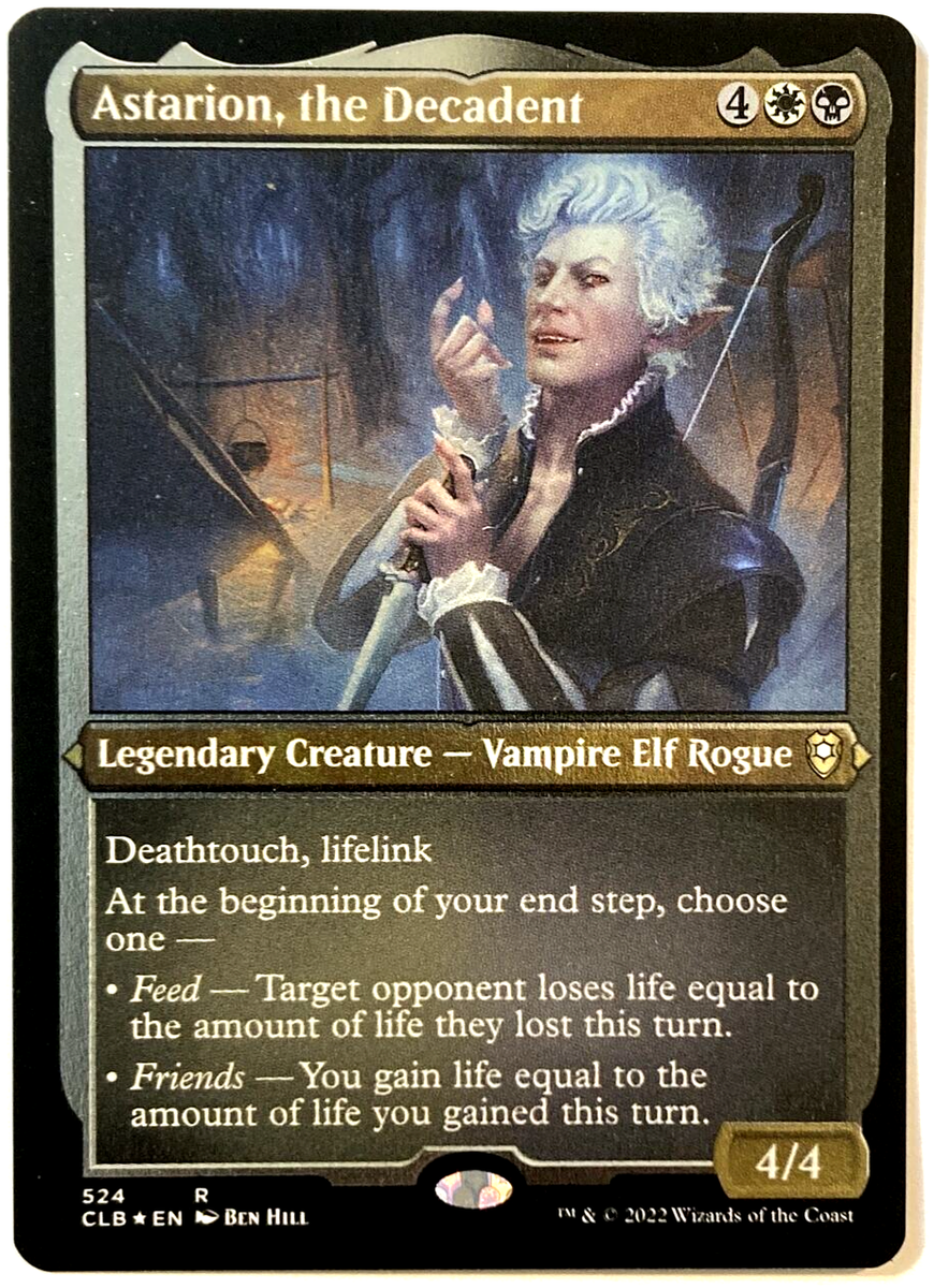 MTG Astarion, the Decadent *FOIL ETCHED* Commander Legends Baldur's Gate 524 NM MTG Astarion, the Decadent *FOIL ETCHED* Commander Legends Baldur's Gate 524 NM