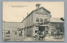 Gallagher General Store Wagon NEW ALEXANDRIA PA Westmoreland County Postcard
