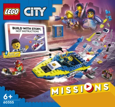 LEGO 60355 Detektivmissionen der Wasserpolizei 4 Figuren Hund Schnellboot NEU  - Bild 1 von 4