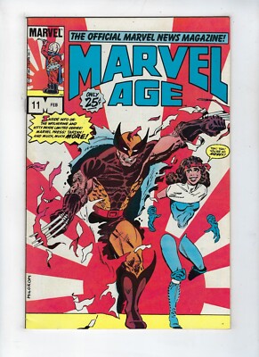 MARVEL AGE # 11 (Al Milgrom WOLVERINE Cover, HIGH GRADE, FEB 1984) VF/NM