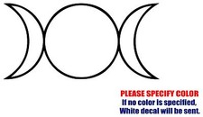 Triple Goddess symbol JDM Funny Vinyl Decal Sticker Car Window Bumper Wall 12"