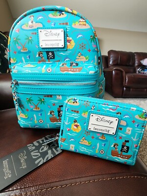 New Loungefly Disney Sensational 6 Pirate Backpack NWT Mickey Mouse and Friends Loungefly NWT Disney Sensational 6 Pirate Mickey Friends AOP  main image 3