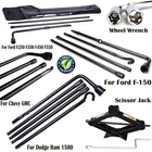Spare Tire Tool Set Lug Wrench Scissor Jack For Dodge Ram & Ford 150 & GMC Chevy
