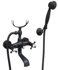 Oil Rubbed Bronze Bathtub Faucet Clawfoot Tub Filler Shower Mixer Tap stf612