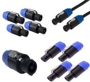 10 Prese Femmina Speakon A 4 Poli Per Montaggio A Parete - Connettori Audio Twist-Lock, Nessuna Saldatura