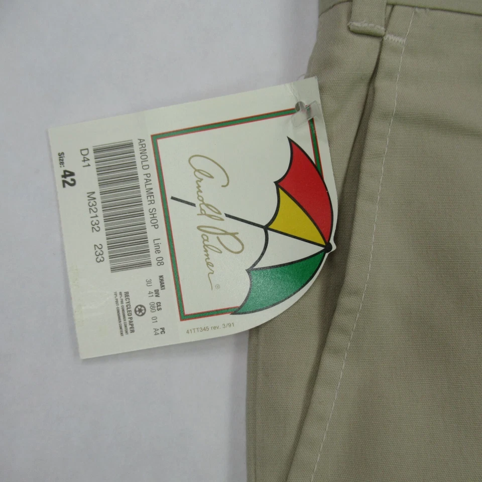 Arnold Palmer Pantalones Cortos Para Hombres 42 Marrón Golf Chino Informal Bolsillos Ligeros De Colección Foto 2 de 4