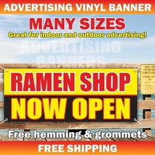 RAMEN SHOP NOW OPEN Advertising Banner Vinyl Sign Restaurant Buffet Bar Cafe