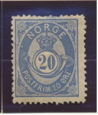 Norway Stamp Scott #44, Unused, No Gum
