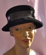 VINTAGE BIBI SAMT HUT SCHWARZ GALON SCHWARZ &...