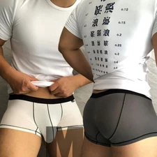 Mens U-convex Pouch Boxers Underwear Trunks Shorts Underpants Low-rise Panties