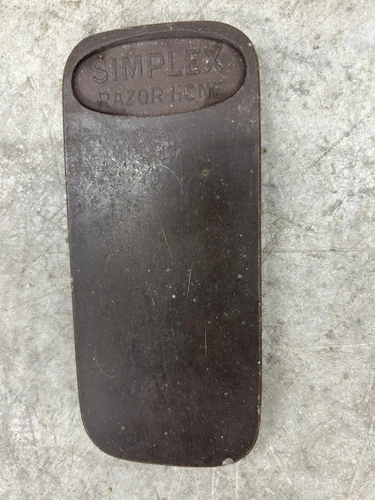 ANTIQUE BARBERS SHAVING STRAIGHT RAZOR HONE SHARPENING STONE Rare Simplex
