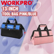 WORKPRO 13-inch Tool Bag Wide Mouth Tool Tote Bag with Inside Pockets Tool Bag