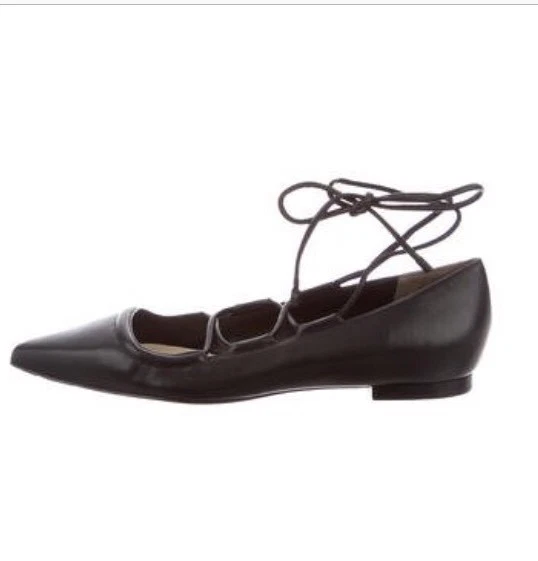 NEW 3.1 Phillip Lim Black Ankle Wrap Leather Ballet Flat Size 36/6 NIB $395 - Image 4 of 4
