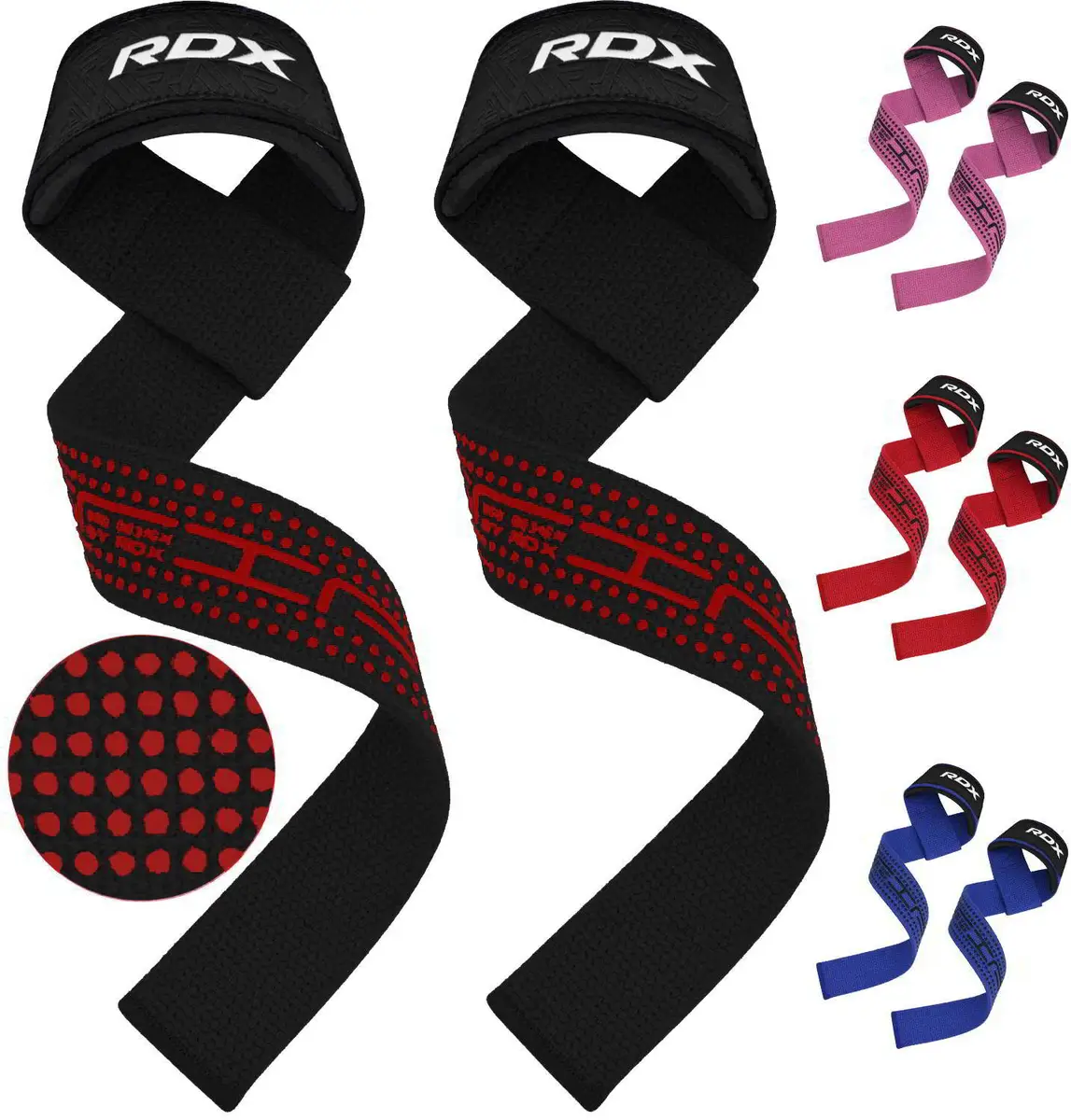 RDX Weight Lifting Grips Training Gym Bar Straps Gloves Wrist Support  Workout