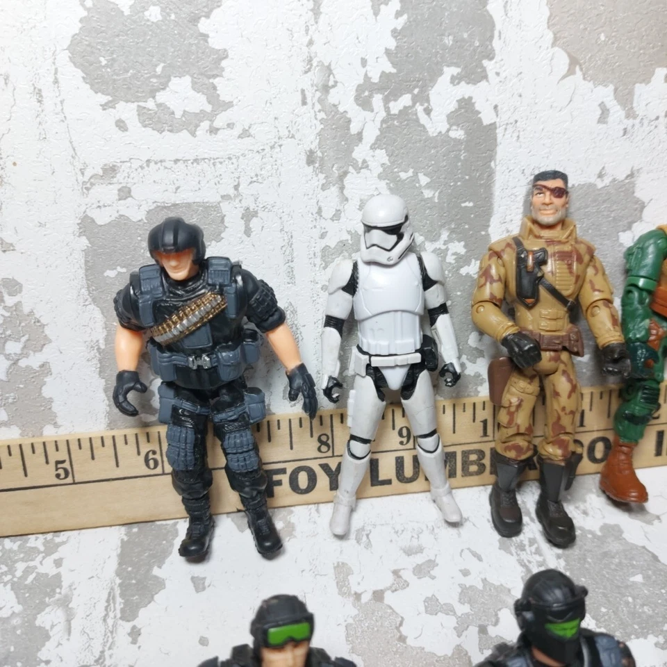 Lote de 11 figuras de acción militares Chap Mei 4" + Stormtrooper & Airport Tonka Guy Foto 2 de 4