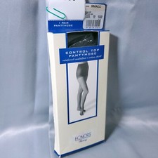 Vintage Honors Hosiery Pantyhose Small Control Top Navy Sandalfoot Nylon 1994