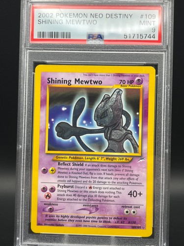 2002 POKEMON NEO DESTINY #109 SHINING MEWTWO PSA 9 - 第 1/2 張圖片