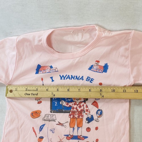 Vintage I Want To Be A Teacher T Shirt Children Short Sleeve Single Stitch - Picture 5 of 10
