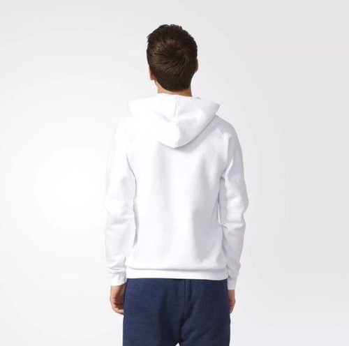 Adidas Originals Mens Trefoil Big Logo Fleece Pullover Hoodie Hooded Sweatshirt - Picture 14 of 25