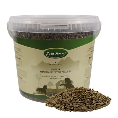 LYRA PET GMBH 3,8 kg Senior Mineralfutter im Eimer Pferdefutter Pellets Pferd Lyra Horse®