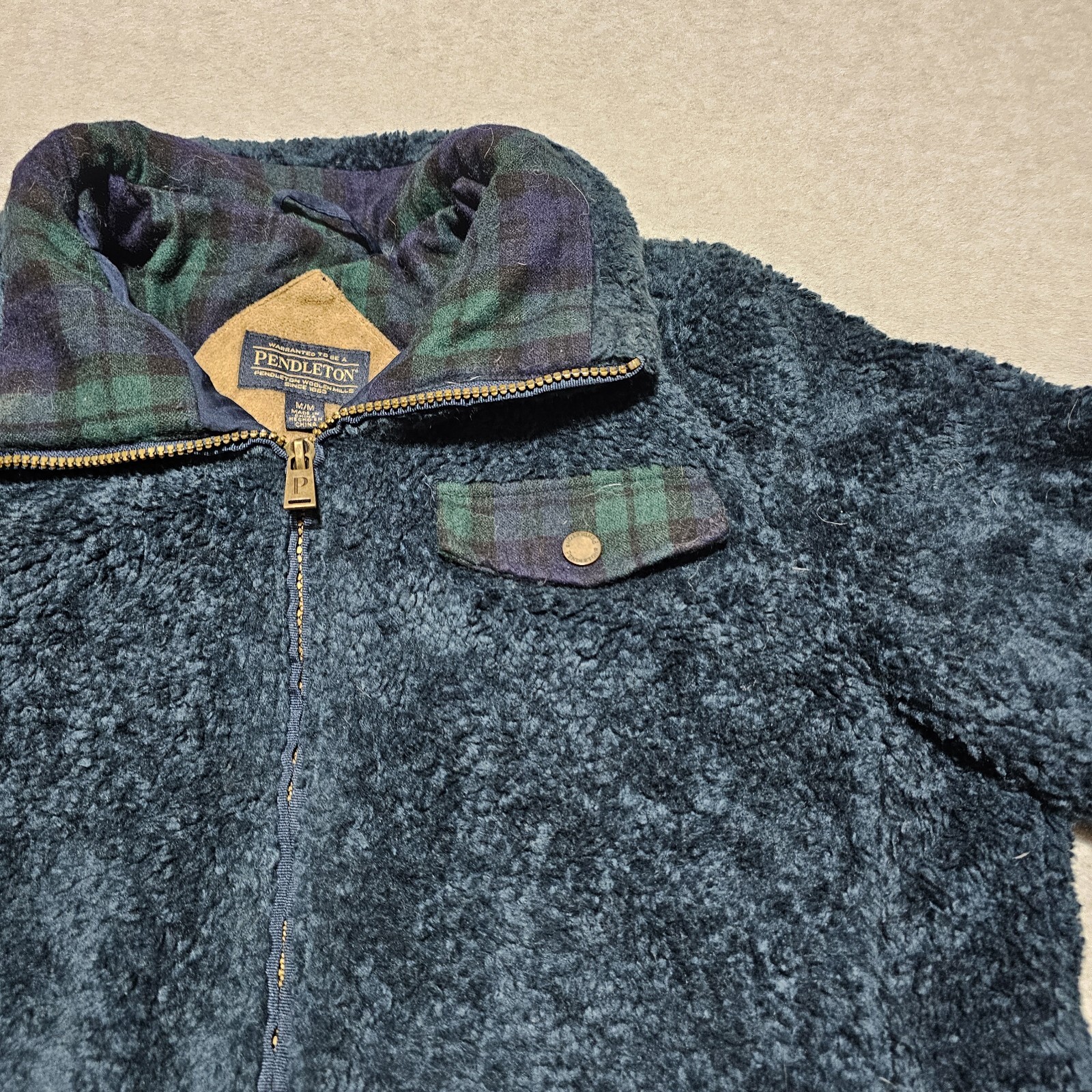 Pendleton Fleece Jacket Womens Medium Teddy Bear … - image 6