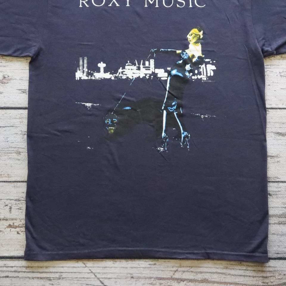 Vintage Roxy Music Band Tshirt Size L Blue - Image 3 of 4