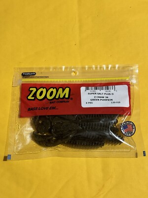 Zoom Super Salt Z Craw Jr 3 3/4''  Green Pumpkin