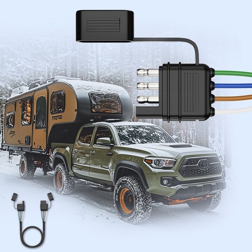 16 AWG 4 Way Flat Trailer Extension Cable, 12" Wire Harness for Vehicle Trailer - 第 15/23 張圖片