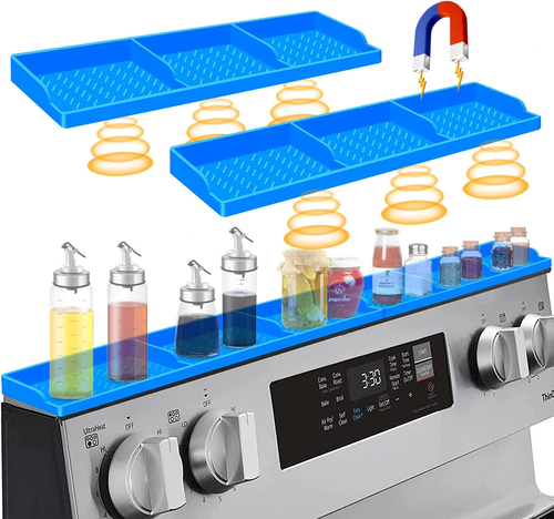 Stove Top for Silicone Shelf,30 Inch Magnetic Shelf over the Stove Spice Rack,Ki