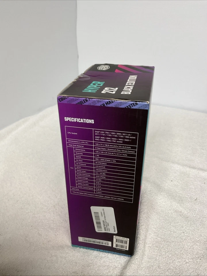 Cooler Master Hyper 212 Black Edition CPU Air Cooler RR-212S-20PK-R2 - Image 3 of 4