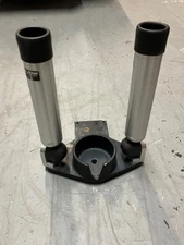 Big Jon Captains Pack Downrigger Ball Cradle w/ 2 Rod Holders Silver