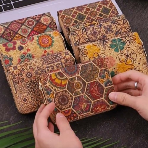 Anti-loss Bohemian Short Purse Classic Retro Card Bag Wood Grain Wallet Work - Picture 8 of 12