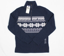 Polo Ralph Lauren Boys 1/4 Zip Sweatshirt Pullover M Medium 10-12 Blue Fair Isle