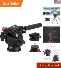 Fluid Head Tripod with 360 Rotation and Arca Swiss Plate, Lightweight
