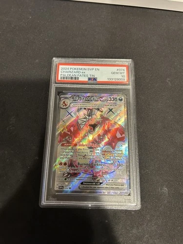 2024 POKEMON SVP EN CHARIZARD ex PALDEAN FATES TIN PSA 10
